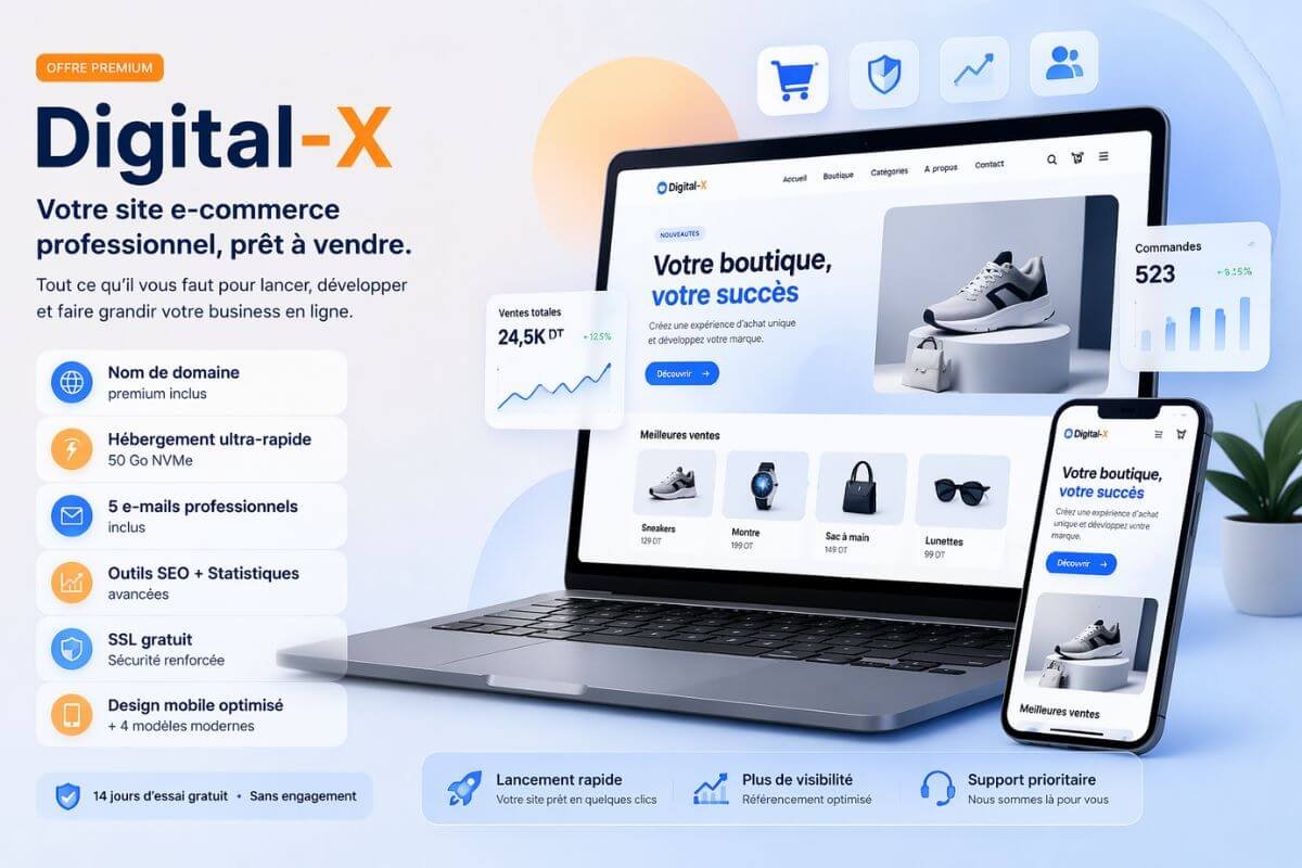 DIGITALX SITE ECOMMERCE TUNISIE