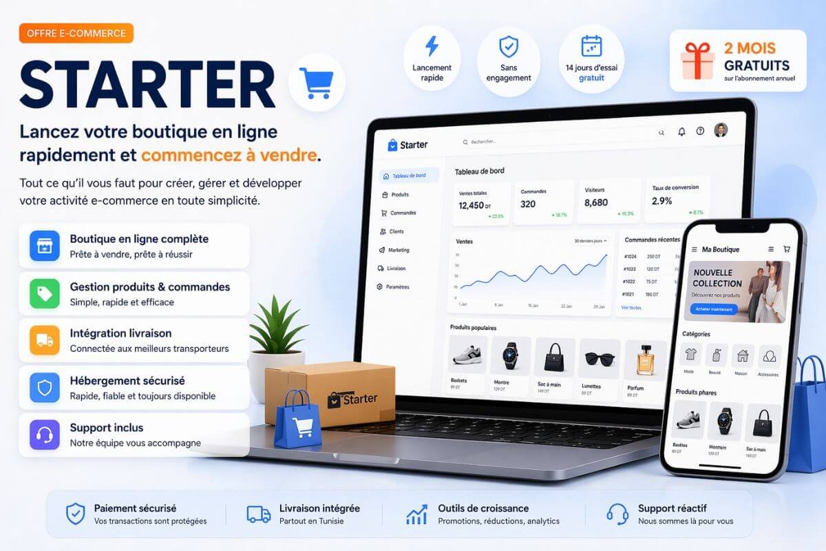 STARTER BOUTIQUE EN LIGNE